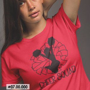 07.00.000 👕 Cheer Squad POM POM (YS up to 3X) Crew T-Shirt